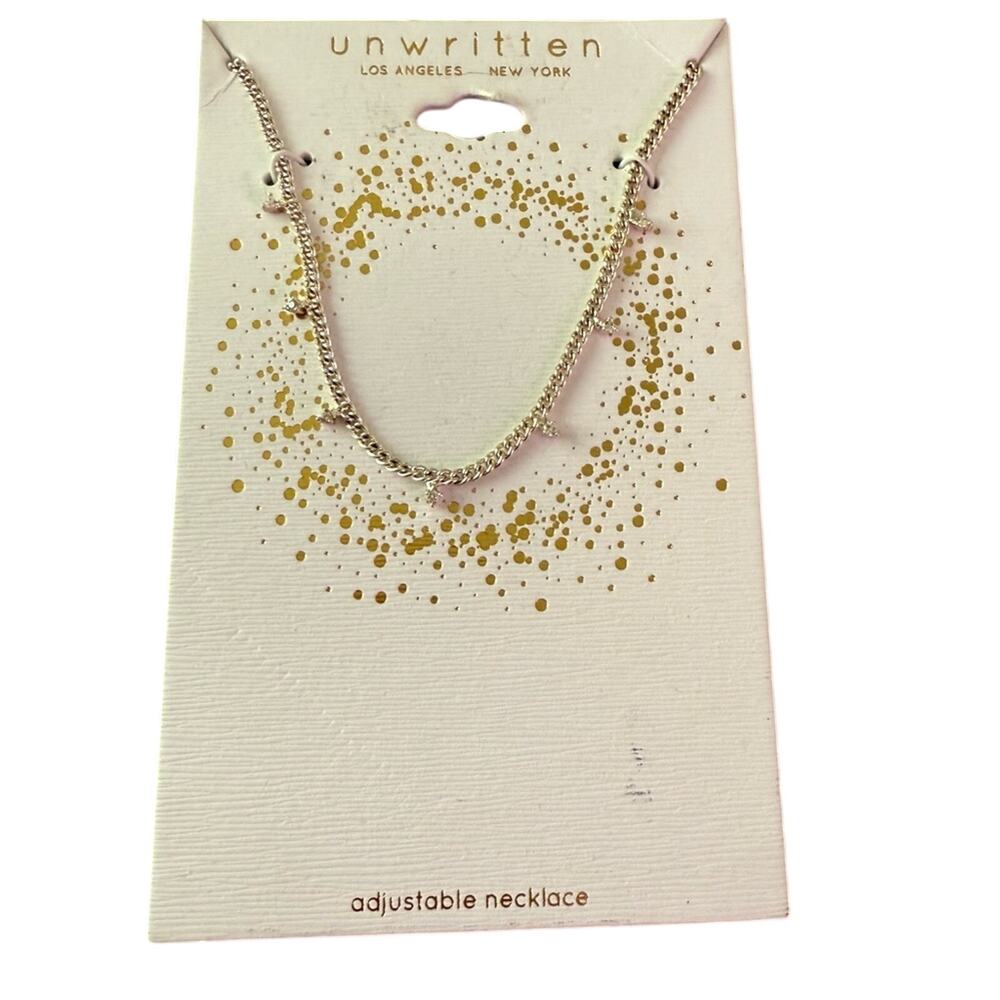Unwritten Silver Adjustable Chain Necklace NEW